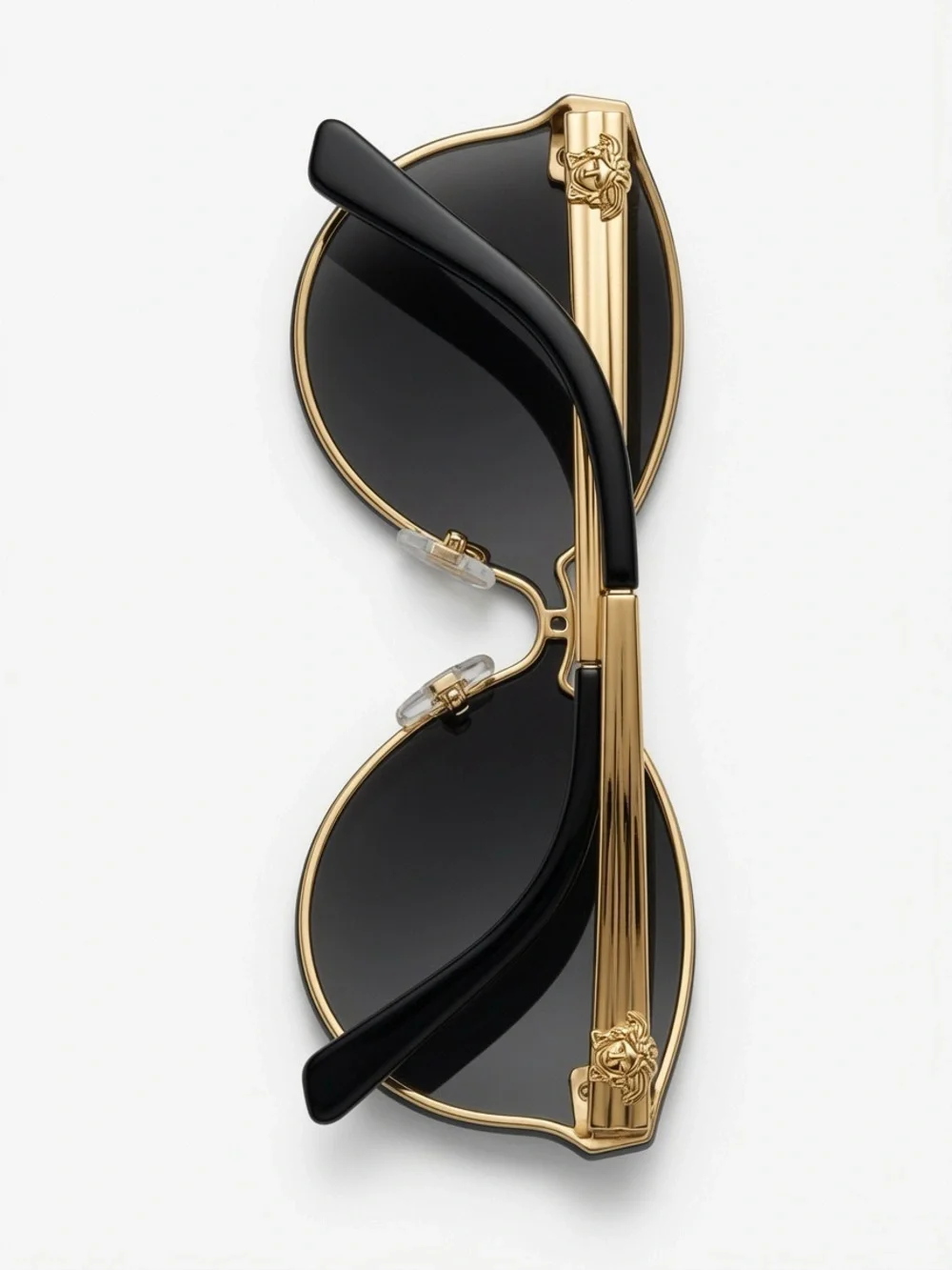 Versace Sunglasses VE2161 (gold/black Medusa shield/visor style)